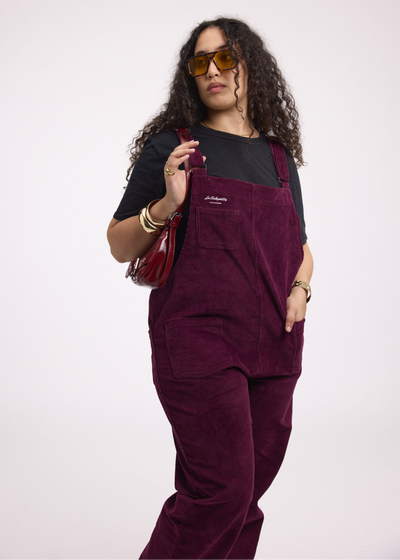 Salopette Velours Bordeaux Grande Taille
