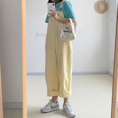 Denim Overalls Pastel Yellow