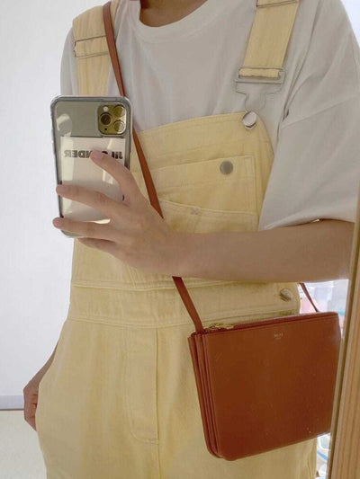 Denim Overalls Pastel Yellow