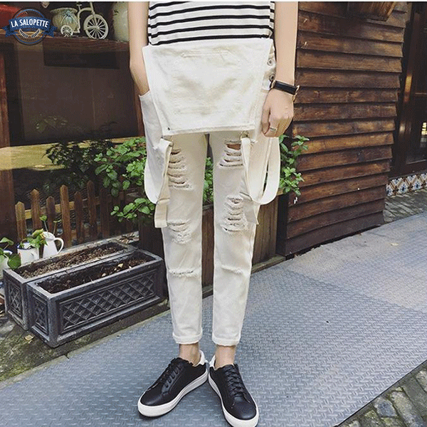 Cotte Beige Déchirée