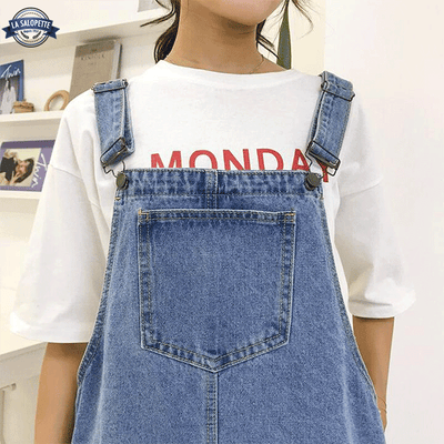 Cotte Jupe en Jean Femme