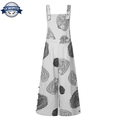 Robe Salopette en Pagne Patte d'Éléphant