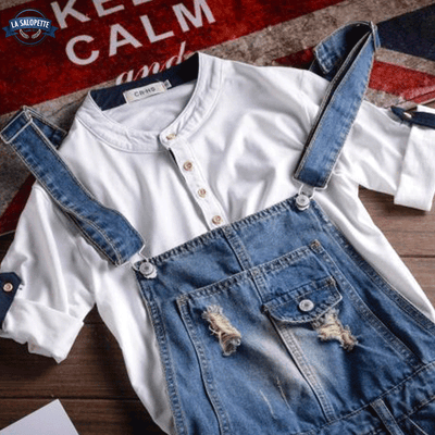 Salopette Bleue Short