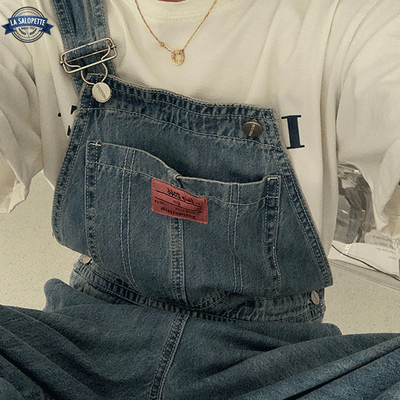 Denim Overalls Cargo Baggy