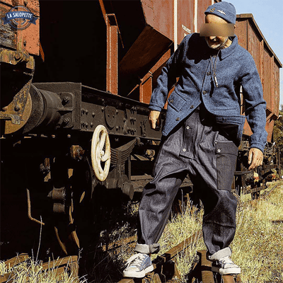 Salopette Denim Cargo
