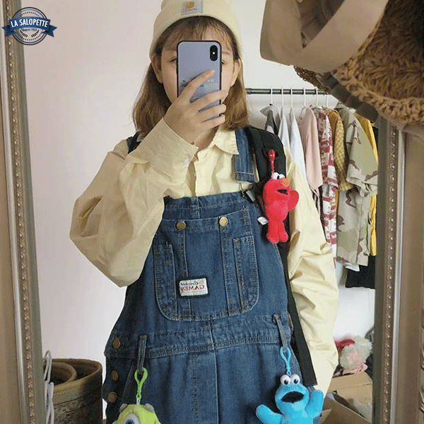 Salopette en Jean Bleu