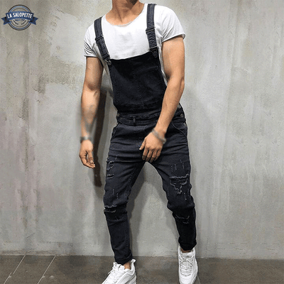 Salopette Jean Noire Homme