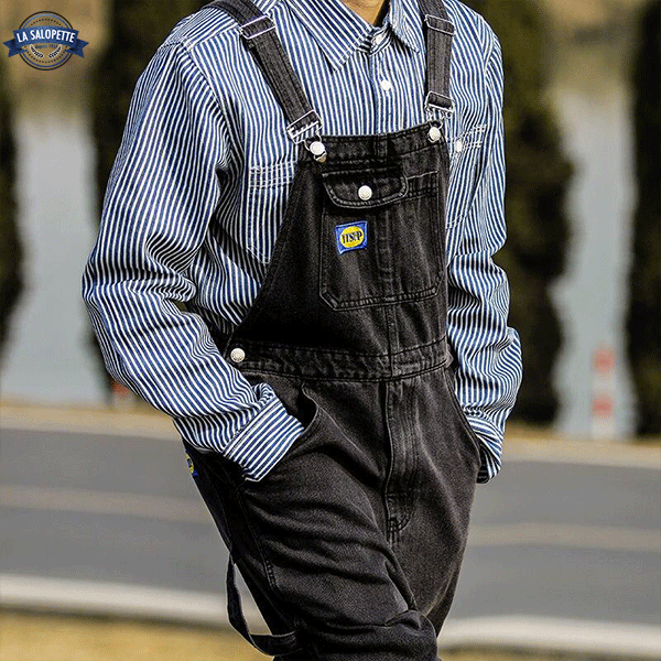 Denim Overalls<br> Rameau Black
