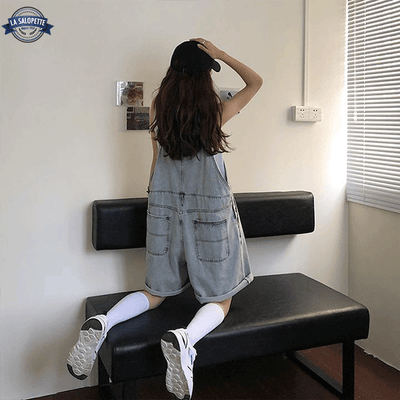 Salopette Short Jean pour Femme