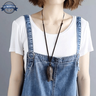 Salopette à Bretelle Jean Large