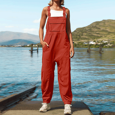 Women's Red Overalls | La Salopette