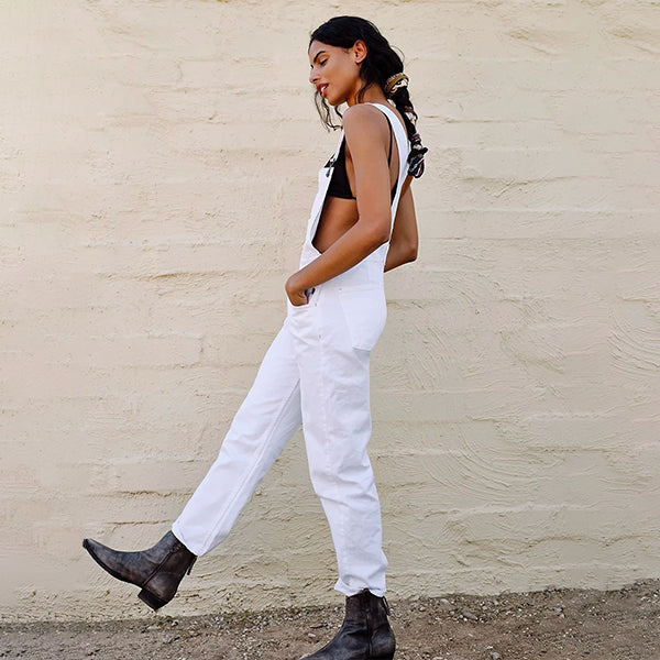 Women's White Overalls | La Salopette