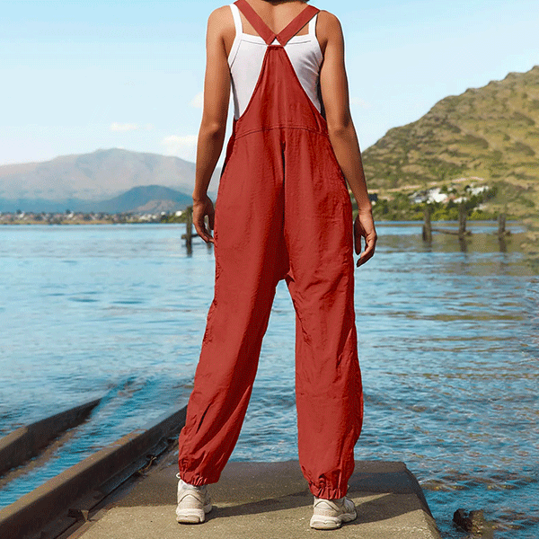 Women's Red Overalls | La Salopette