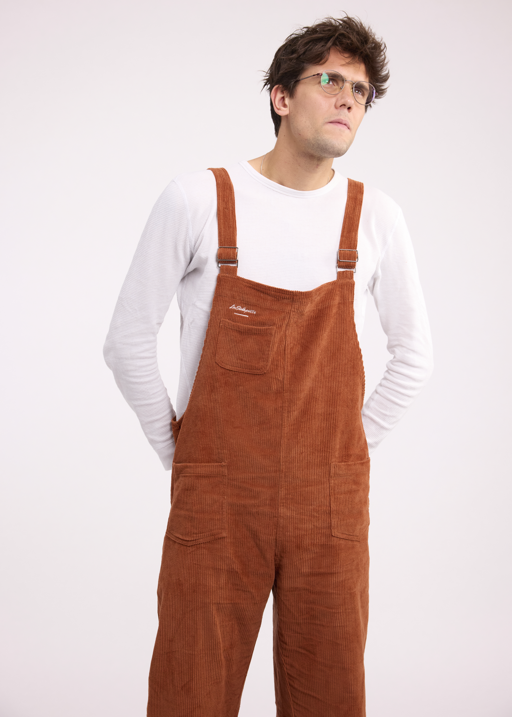 Brown Corduroy Overalls for Men | La Salopette