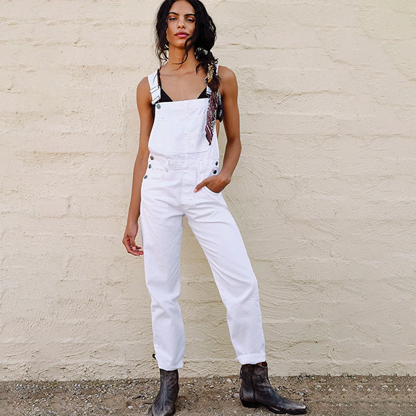 Women's White Overalls | La Salopette
