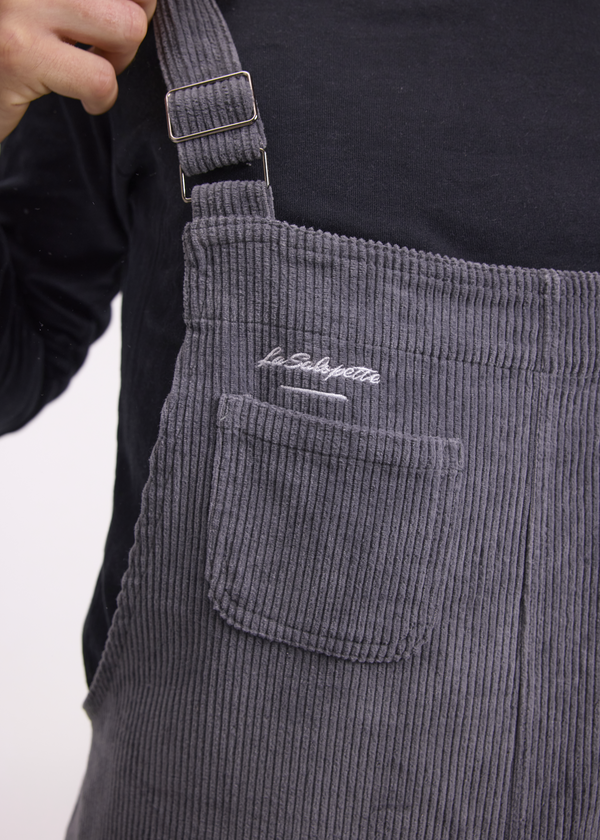 Grey Corduroy Overalls Argile