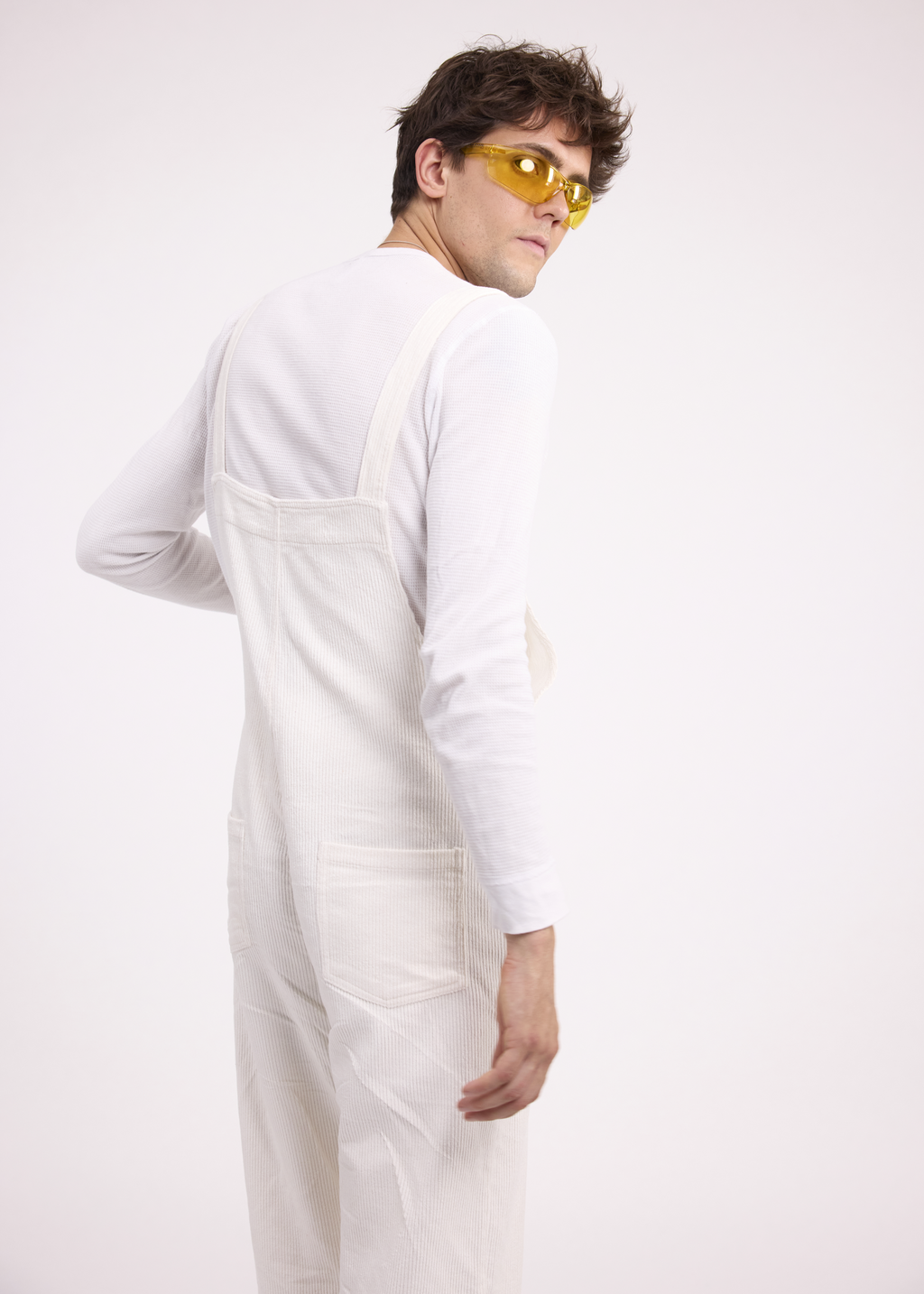 White Corduroy Overalls | La Salopette