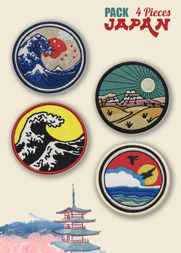 Iron-on Patch, Pack Japan Kanagawa