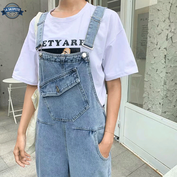 Denim Overalls Clumsy Braces