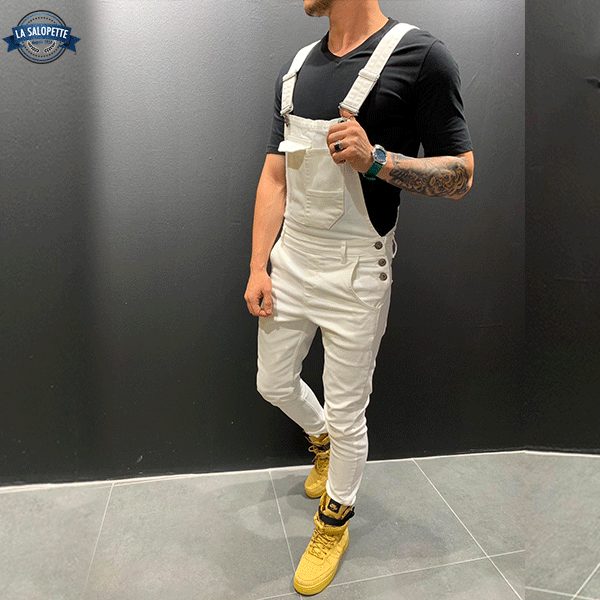 Denim Overalls White Unless