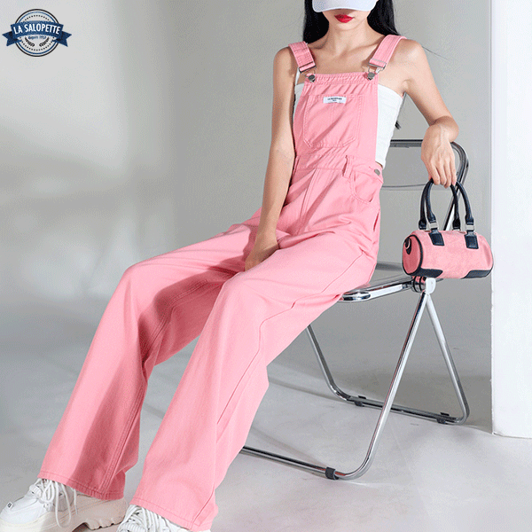 Denim Overalls Powdery Pink