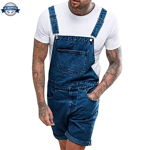 Short Overalls Navy Blue