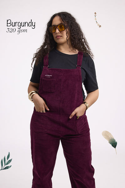 Burgundy Corduroy Overalls