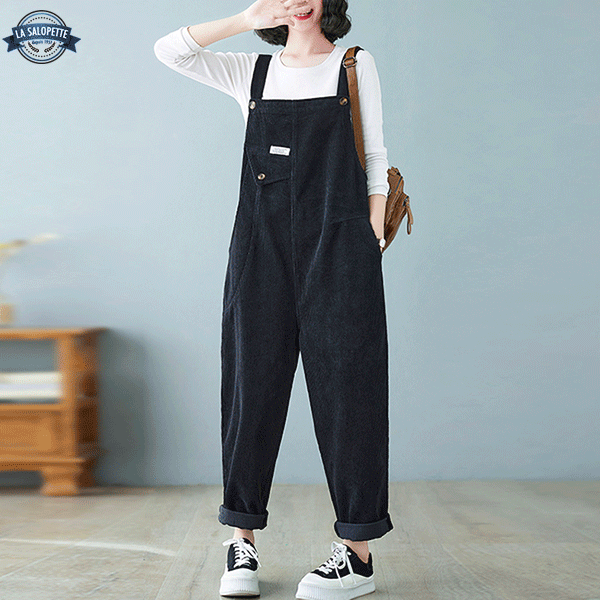 Vintage Overalls Black Velvet