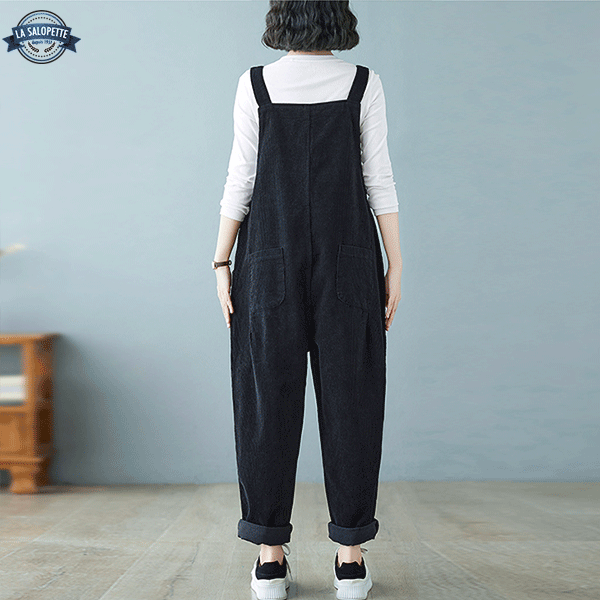 Vintage Overalls Black Velvet