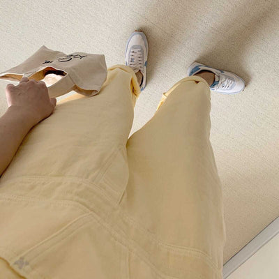 Denim Overalls Pastel Yellow