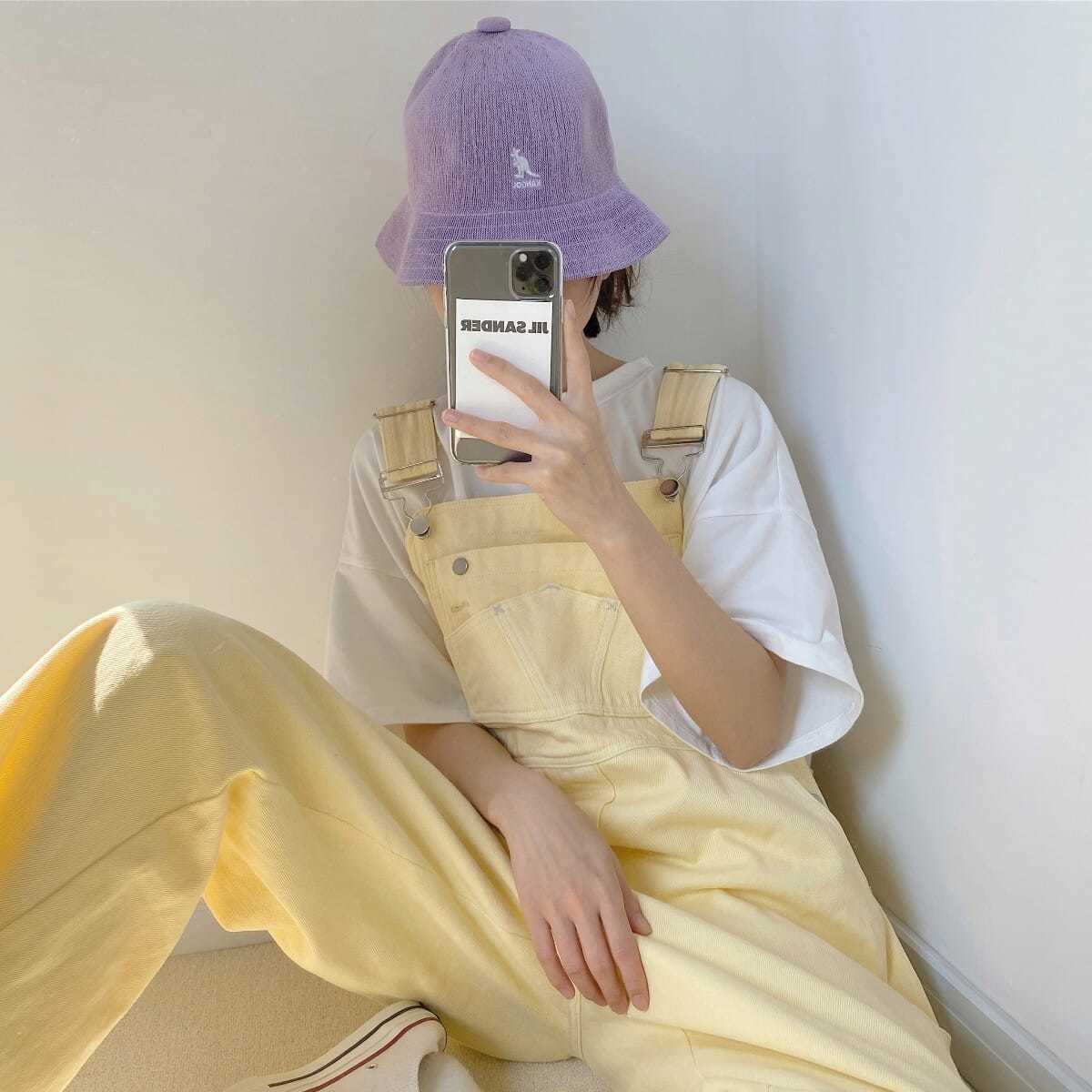 Denim Overalls Pastel Yellow
