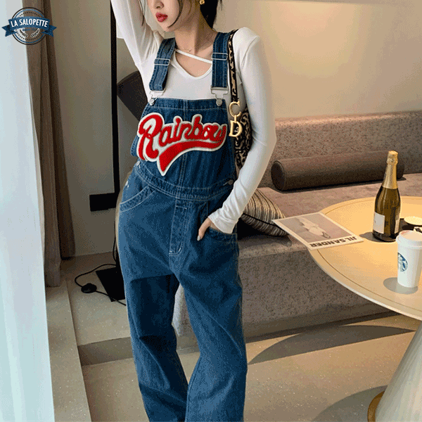 Denim Overalls Rainbow