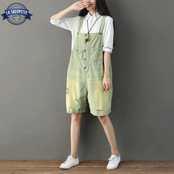 Short Overalls Green Pachira
