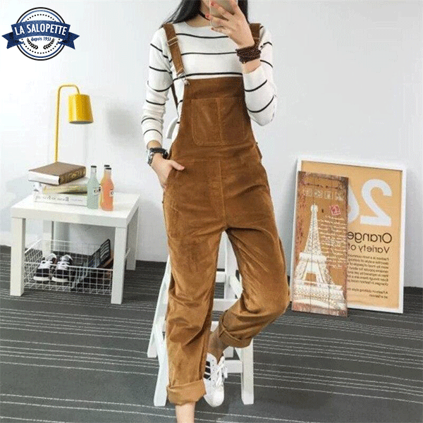Vintage Overalls Plush Velvet