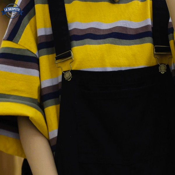 Short Overalls Black Vintage Wife