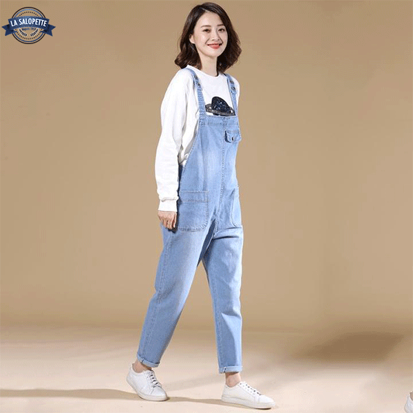 Denim Overalls Clear Blue Look