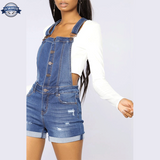 Overalls Shorts<br> in Jean Azure