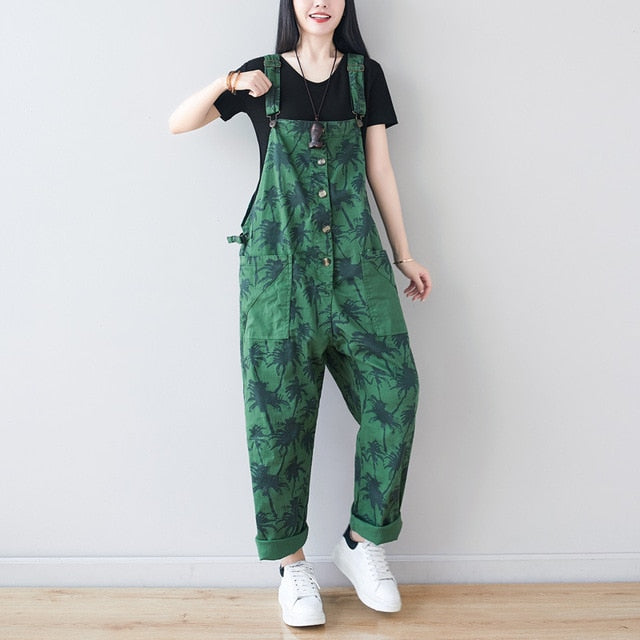 Vintage Overalls Khaki Green Cargo