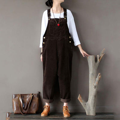 Vintage Overalls Coffee Velvet