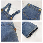 Girl Overalls<br> in blue jeans