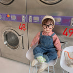 Girl Overalls<br> in blue jeans