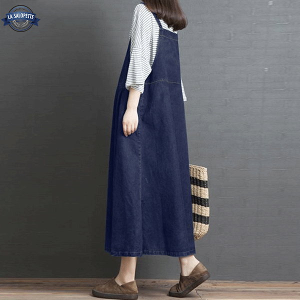 Pinafore Dress Jean Long Noukon
