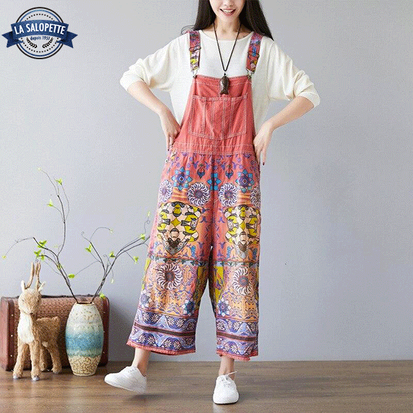 Pinafore Dress Vintage Patterned