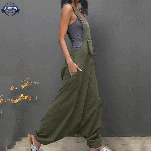 Pinafore Dress Ample Green Avocado