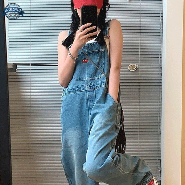 Denim Overalls Women's Baggy