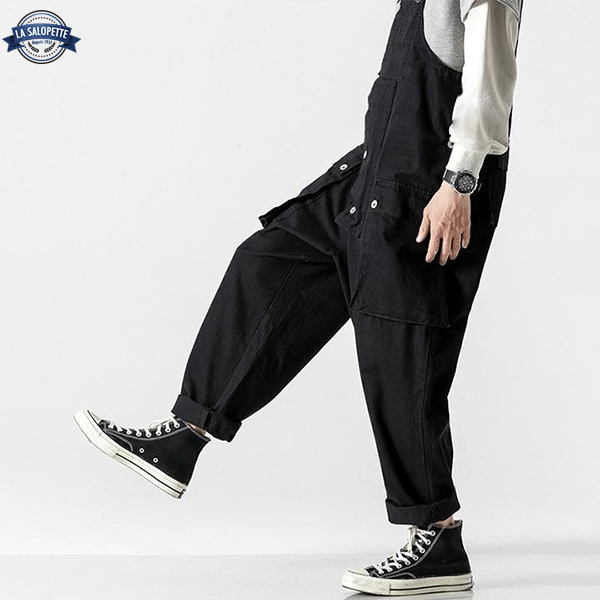Work Overalls Black Men Trousers