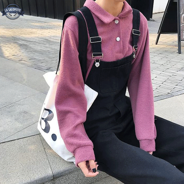 Denim Overalls Black Classy Workwear
