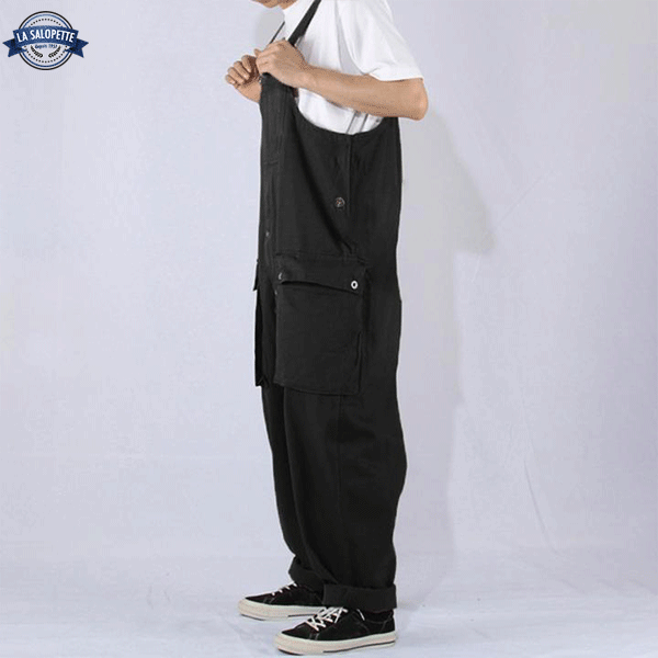 Work Overalls Black Men Trousers