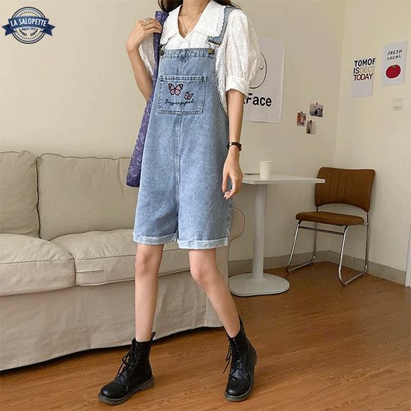 Short Overalls in Denim Woman Ottawa