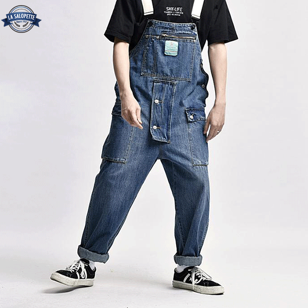 Denim Overalls Dark Blue City